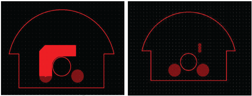 무극성 전원용 Side PCB 하면 패턴(Routing/Soldering)