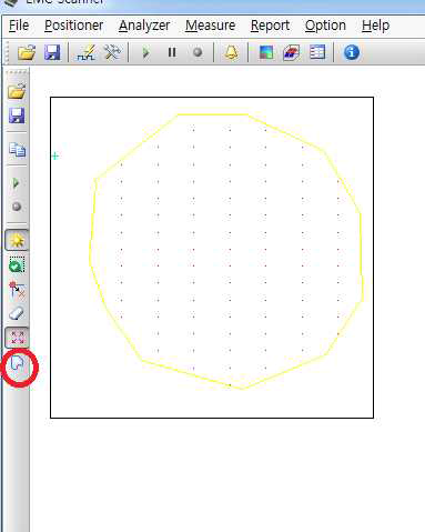 측정영역 다각형 지정기능 화면