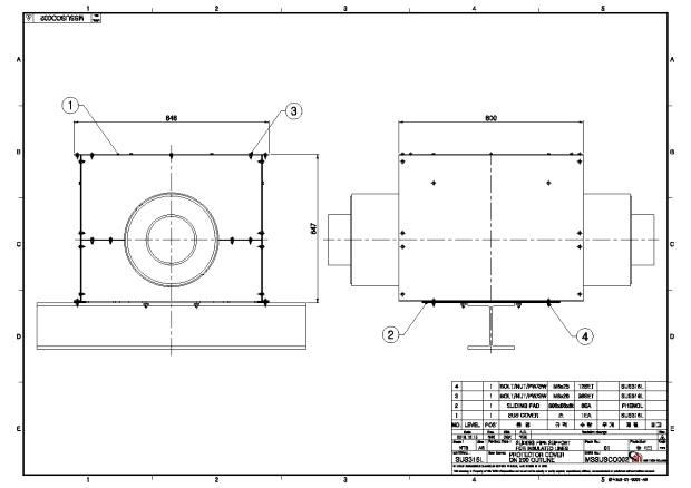 SUS316 Protector Support Ass’y-200A 도면