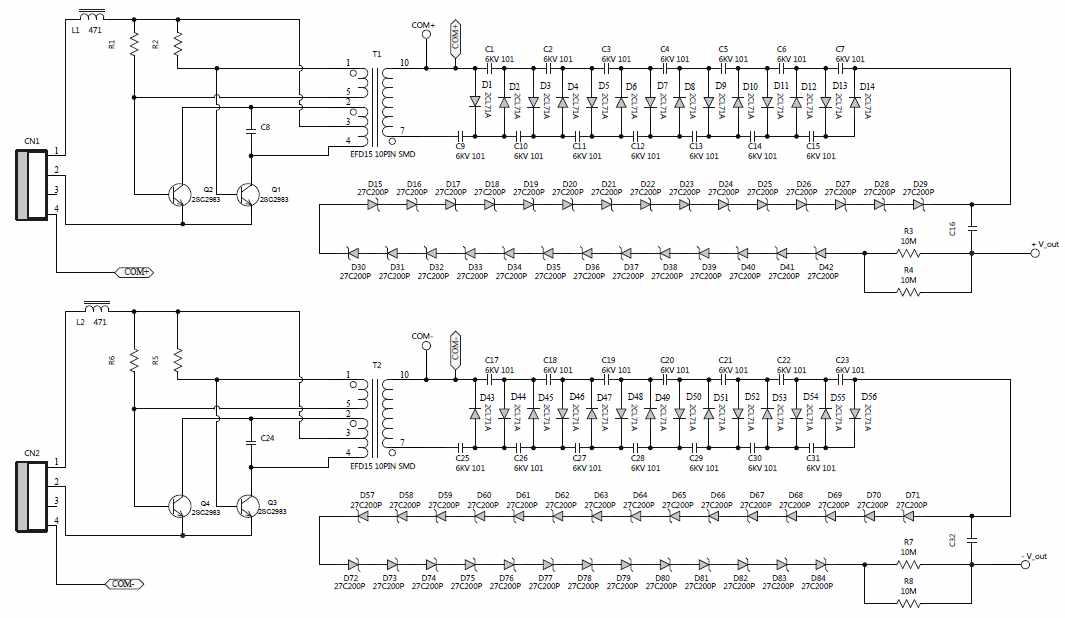 고전압 전원장치 회로도