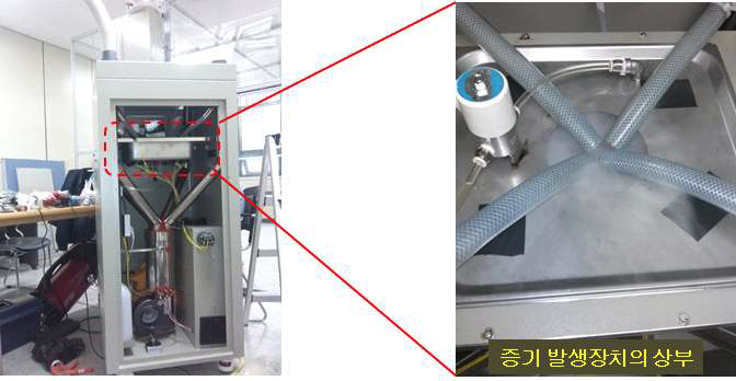 조립된 멸균장비의 내부 모습