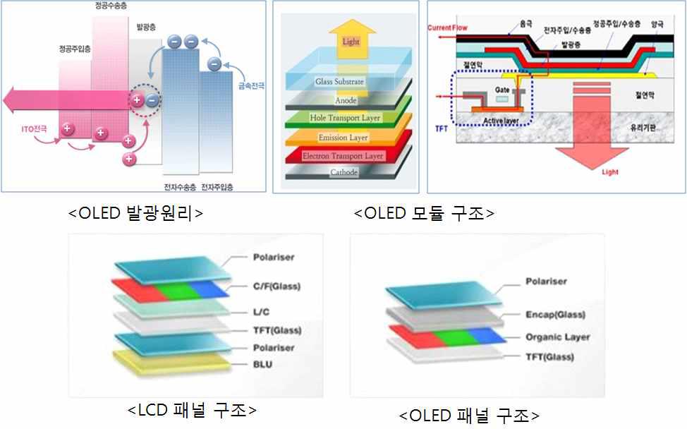 OLED 발광원리 및 모듈 구조