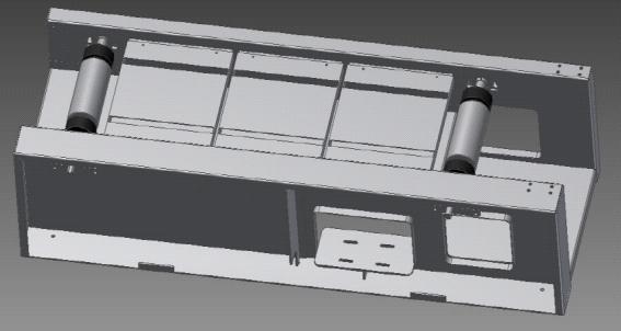 belt type의 conveyor 장치 3D 도면