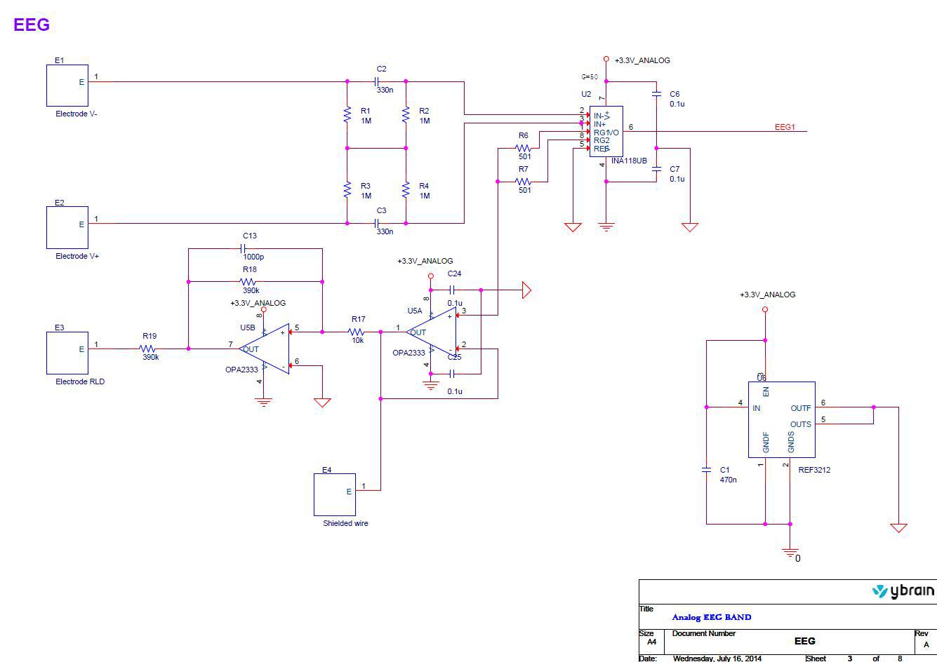 회로 내 Front-End Network, Pre-Amplifier, Right-Leg-Driver