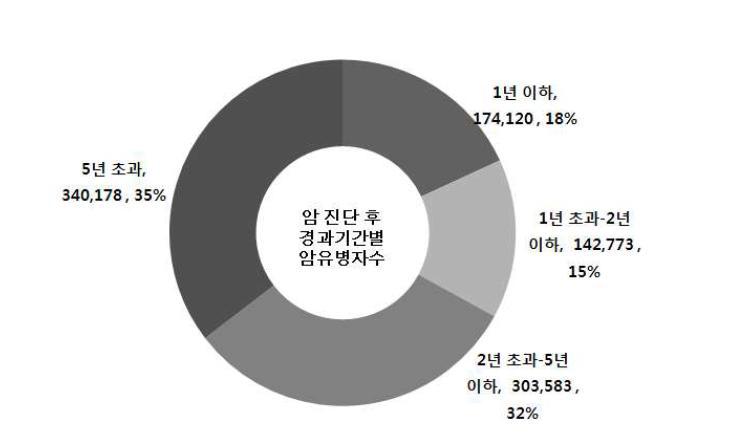 암진단 후 경과기간별 암유병자 수