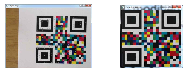 코드 샘플링(좌)과 샘플링 결과(우)