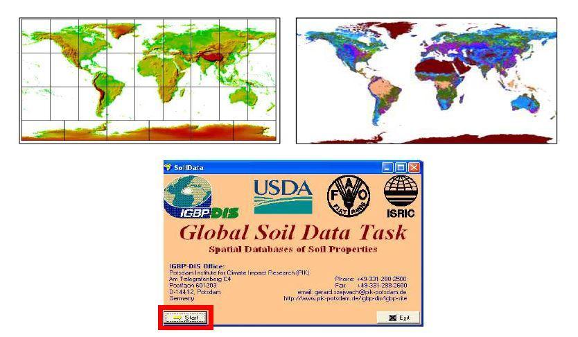 Global DEM, landuse and soil properties data