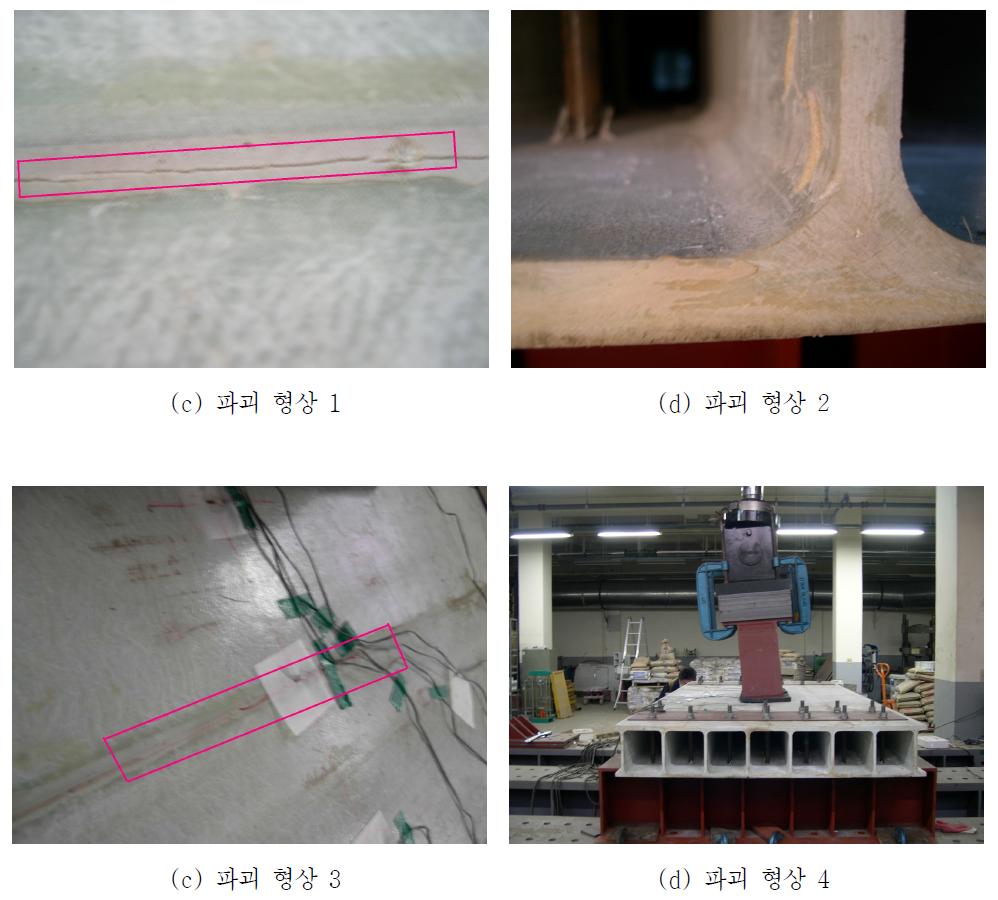 FRP바닥판의 파괴 형상