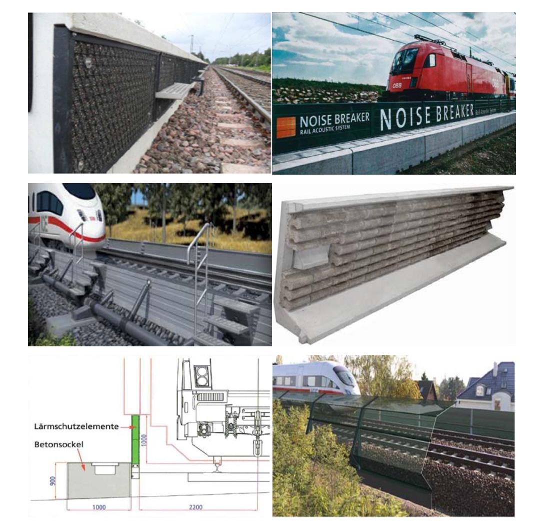 유럽에서 사용되고 있는 선로 근접 저상 방음벽