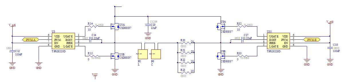 Full-bridge와 MOSFET 드라이버 회로도