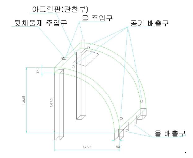 전력구 쉴드터널 배면형상 제작안