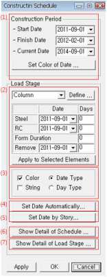 Construction Schedule Dialog