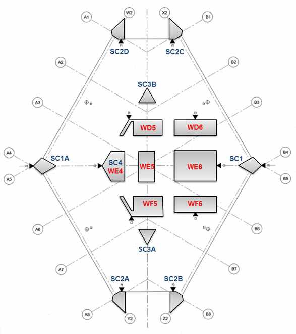 Floor plan of considered building