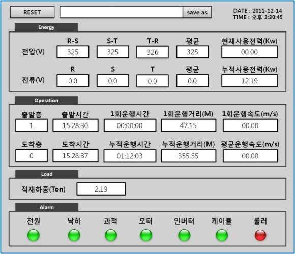 운행정보 센싱 및 저장 기술 U/I