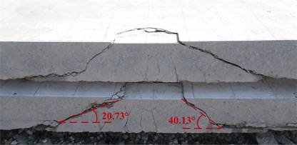 punching shear failure surface of 일반골재 콘크리트 슬래브