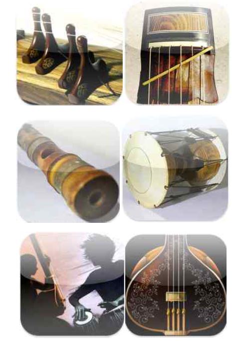 그림 265 국악기 및 인도 전통악기 모바일용 애플리케이션 4종 - 박재록