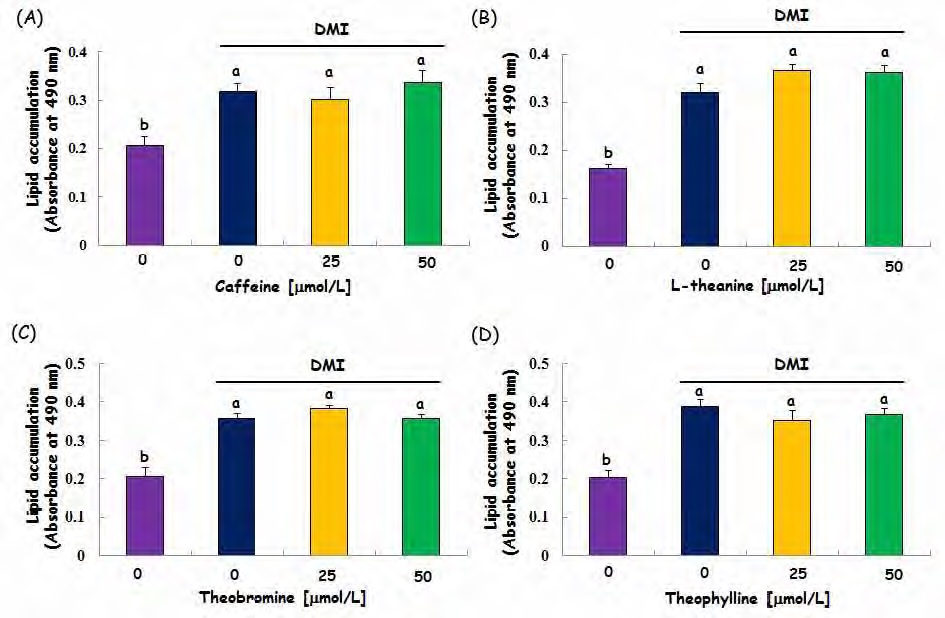 Figure 131. Effect of green tea-derived compounds on lipid accumulation in 3T3-L1 cells