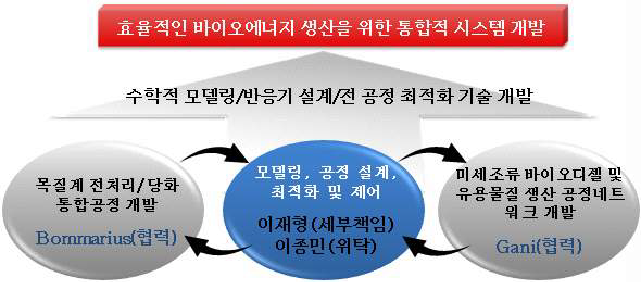 목질계/미세조류 바이오에너지 생산 연구 구조