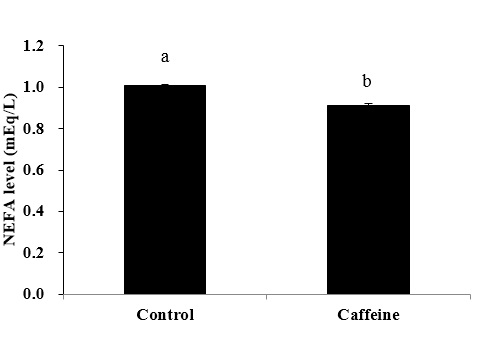 Effects of Caffeine on NEFA Level.
