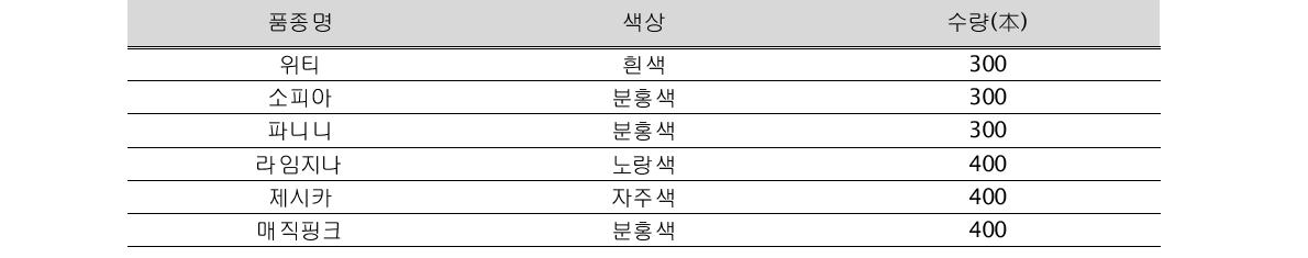 수출 선발 품종