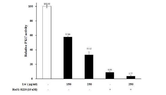 Fig. 3-5. Effect of Lw on protein kinase C (PKC) activity
