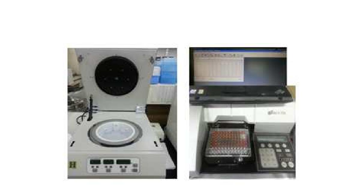 실험에 사용한 효소반응기와 ELISA