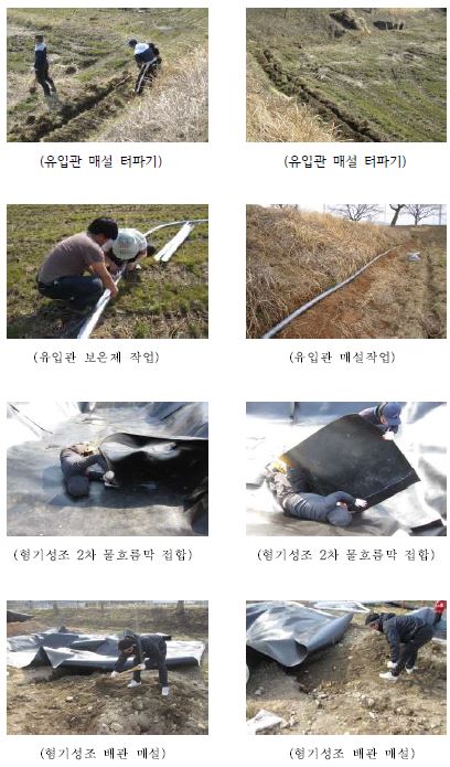 Fig. 3-31. 온실가스배출 저감 자연정화시스템 시공전경