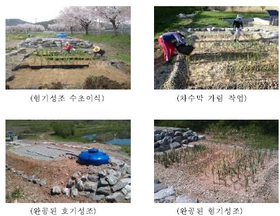 Fig. 3-35. 온실가스배출 저감 자연정화시스템 시공전경