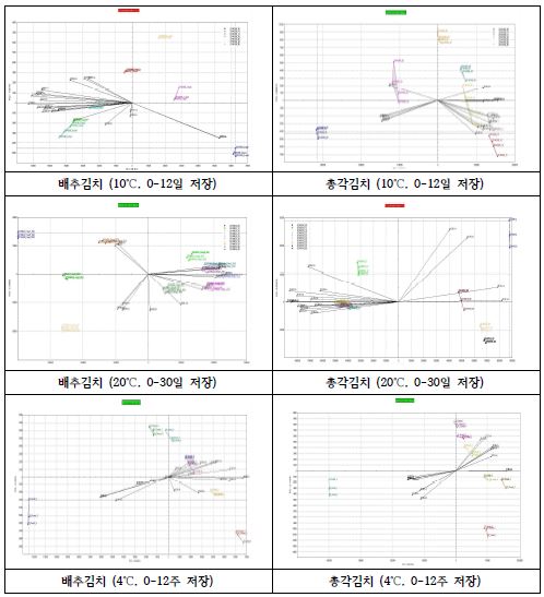 외산 고가형 전자코(GC type)를 이용한 배추김치, 총각김치의 주성분(PCA) 분석