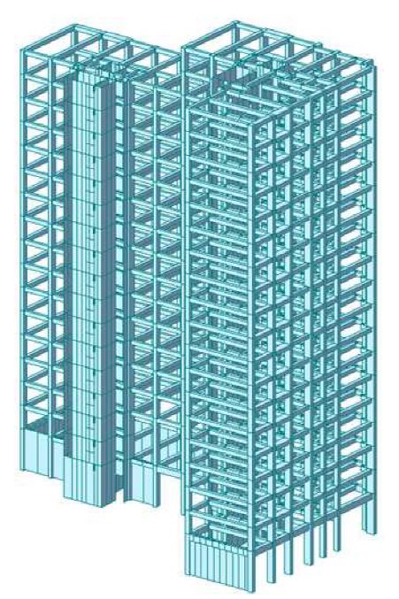 그림 3. 대상건물의 3차원 모델링