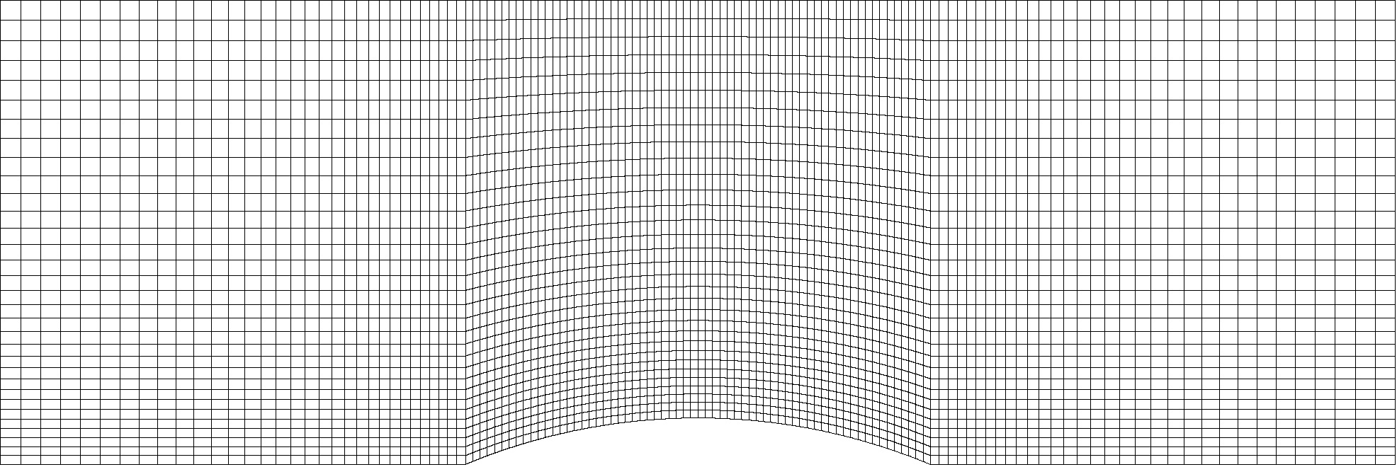 그림 14 Grid of 10% Bump in channel