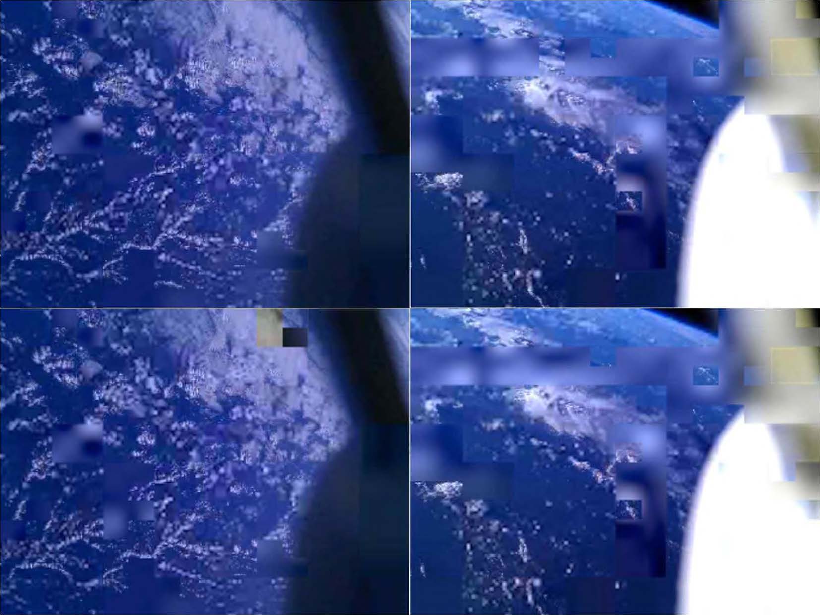 그림 2 최초로 폰샛으로 촬영하여 전송받은 지구 영상, 미국 NASA PhoneSat 2.0, 2013