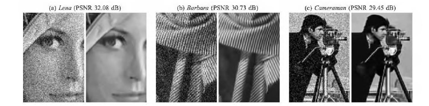 BM3D의 denoising 결과