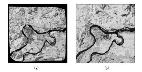 Normalized entropy images (a) The sensed Kompsat-5 image (2014.12.12) (b) the reference Kompsat-5 image (2014.10.08).