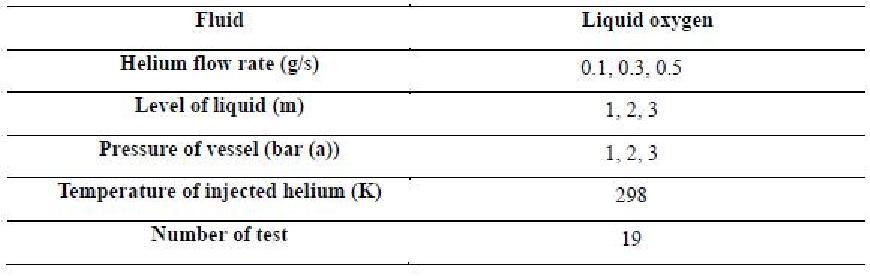 헬륨 버블링 시험 조건