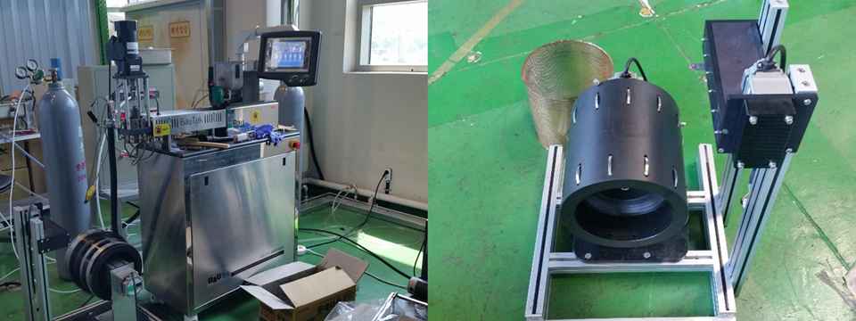 [그림] Screw type extruder(좌) 및 Winder(우) Image