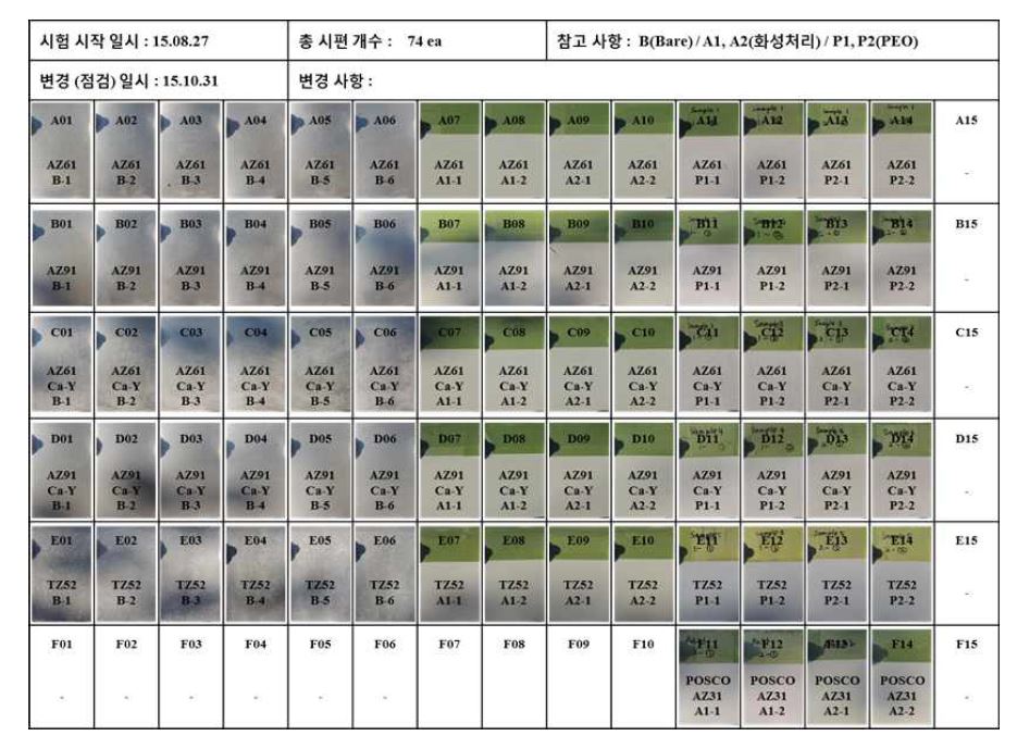 그림 3-3. 60여일 Field Test 후 시험편 외관.