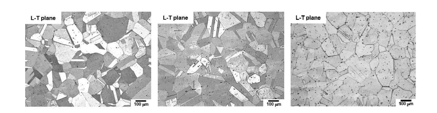 (a) NCNI, (b) 1MoNi, 및 (c) 2MoNi 합금의 미세조직