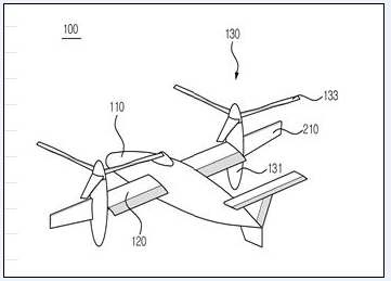 그림 2 틸트로터-윙 항공기 개념(국내특허 등록)