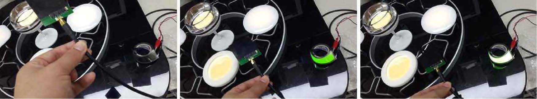 무선 전원 공급 유연 OLED 조명 구동 실험