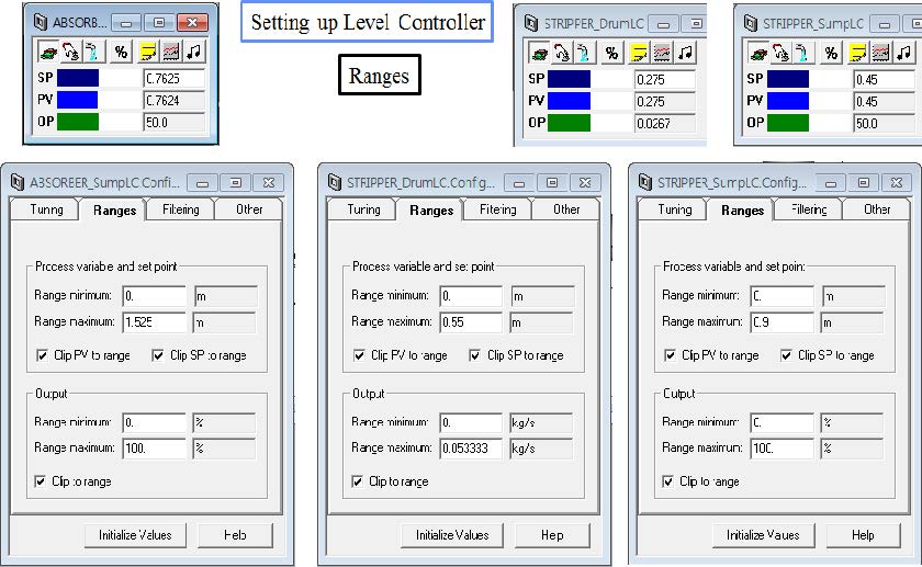 Level controller setting (range)
