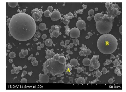 그림 3. Posco coking coal에서 얻어진 ash의 SEM image