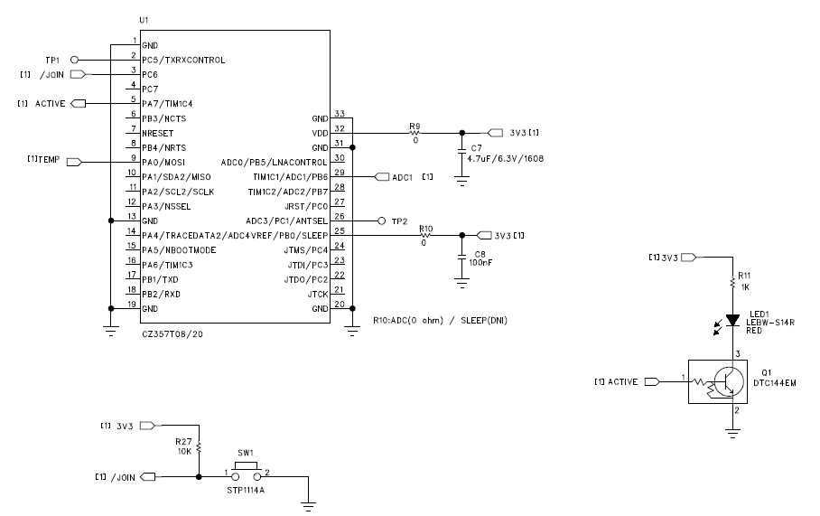 ZigBee 모듈부 주 설계도