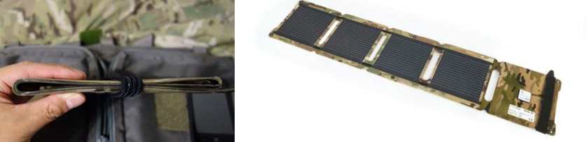 Ascent Solar(미)사에서 제조된 접이식 박막 태양전지 모듈