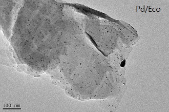 TEM picture of Pd dispersion on Eco coal