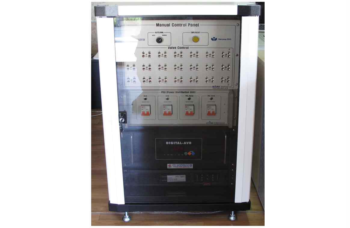 그림 3-1-21 전원공급, AVR, UPS 및 밸브수동조작반을 위한 랙 (제어계측실)