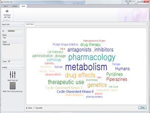 PubMed MeSH Term 시각화 모델 구현 화면