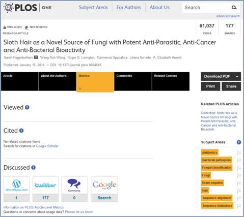 Article Level Visualization by PLOS