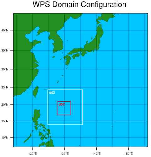 WRF-PWP 태풍-해양 접합모델 영역