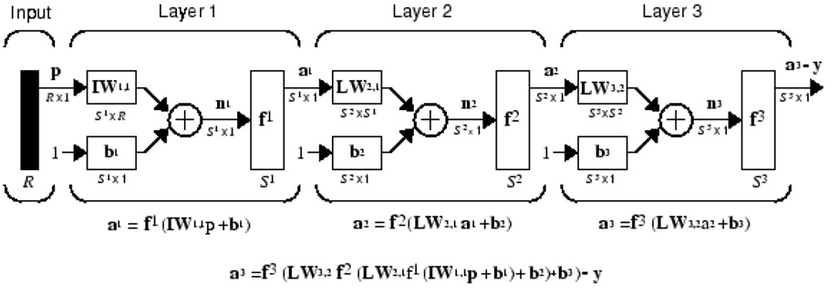 Multi-Layer of Neurons Neural Network with Vector Input의 기본구조